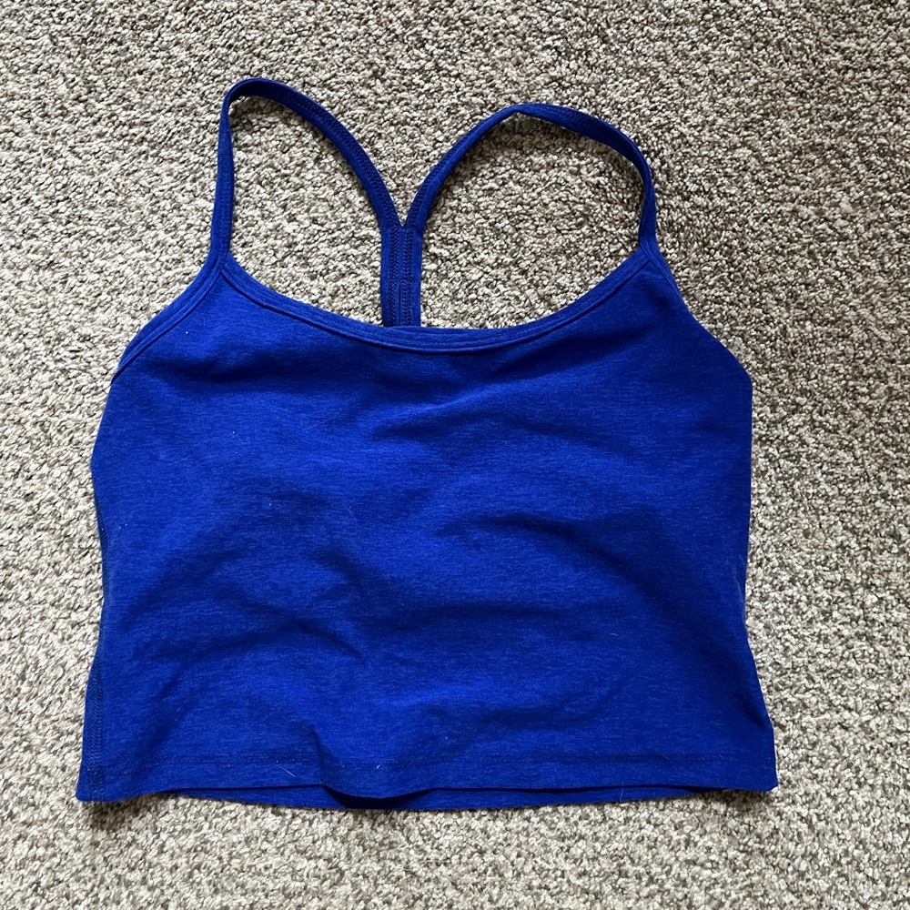 Spacedye slim race back cropped tank